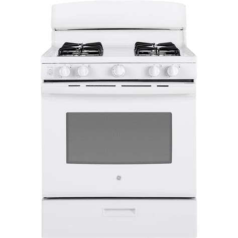 gas stove white with black top